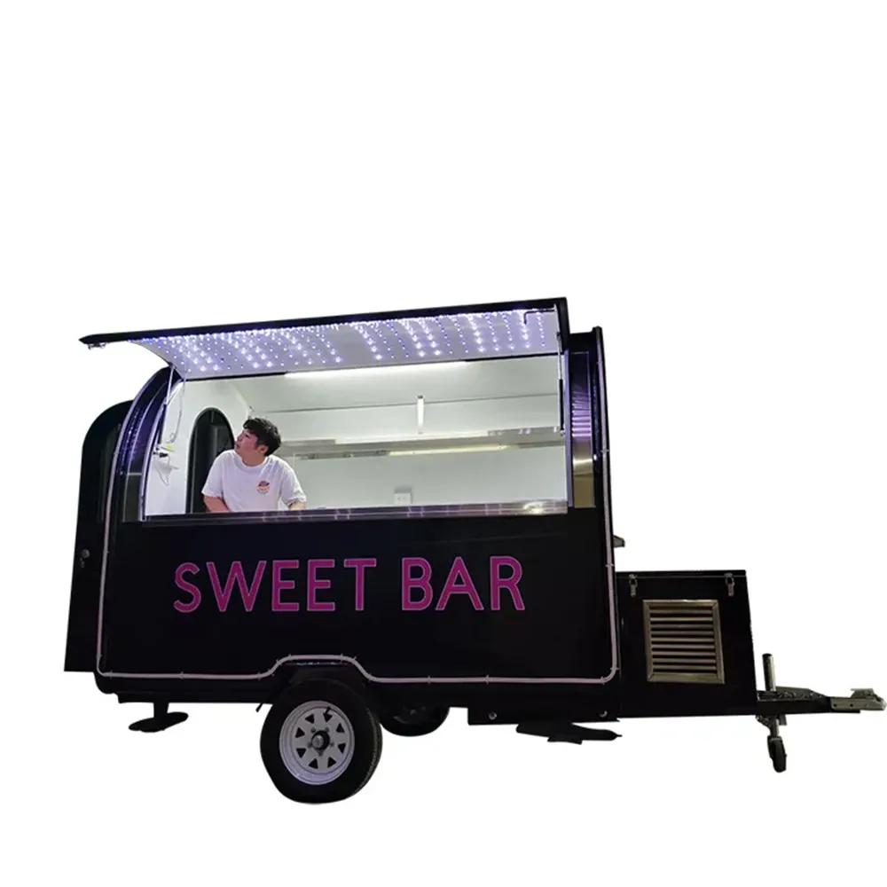 250CM Concession Mobile Food Trailers Fully Equipped Kitchen and Outdoor Food Cooking Sweet Dessert Bar Coffee Vending Kiosk Van
250CM Concession Mobile Food Trailers Fully Equipped Kitchen and Outdoor Food Cooking Sweet Dessert Bar Coffee Vending Kiosk Van