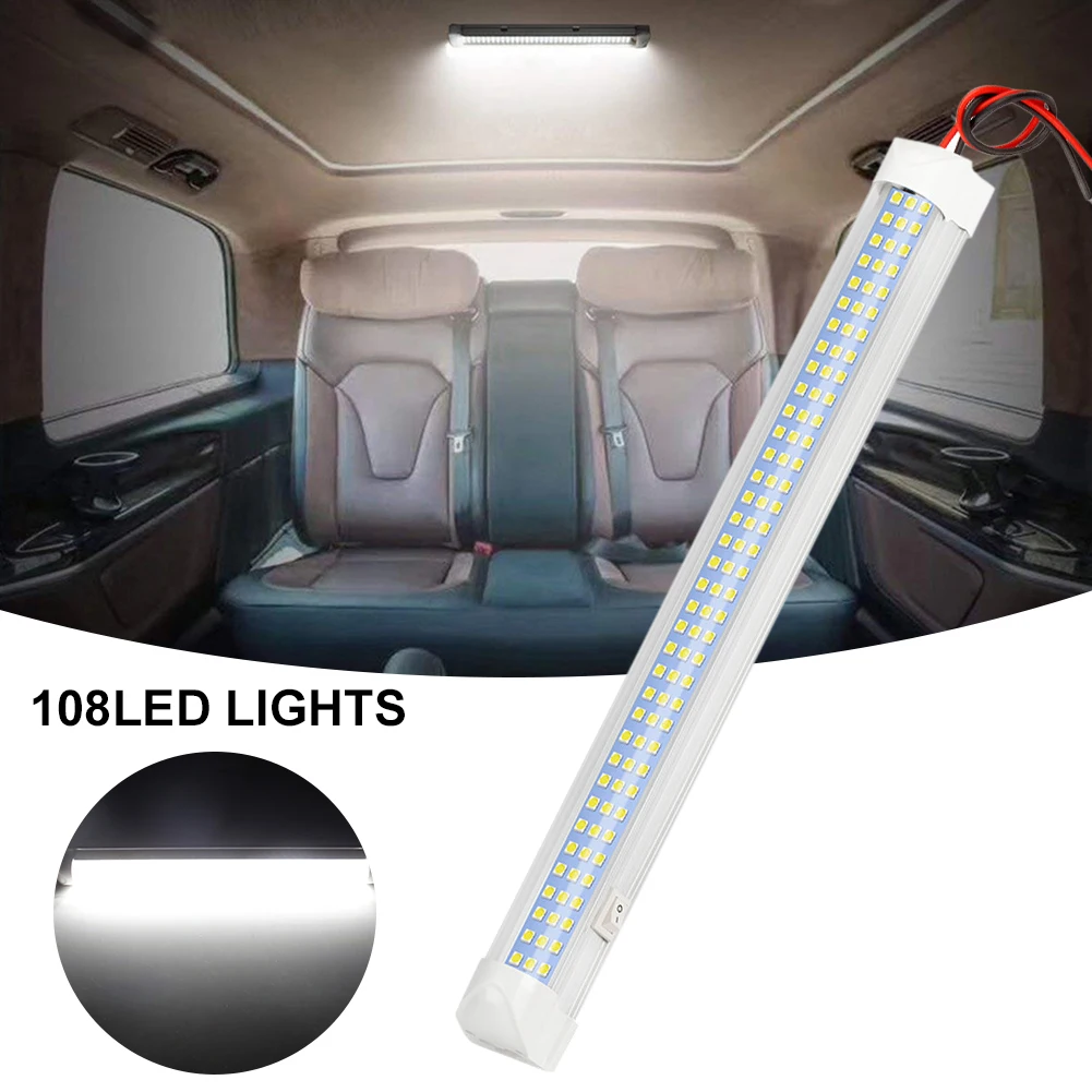 Universal LED Car Light Bar 108LED Truck Roof Light 12V Self-Adhesive Dome Light Emergency Car Repair Lamp for RV Caravan Boat
Universal LED Car Light Bar 108LED Truck Roof Light 12V Self-Adhesive Dome Light Emergency Car Repair Lamp for RV Caravan Boat
