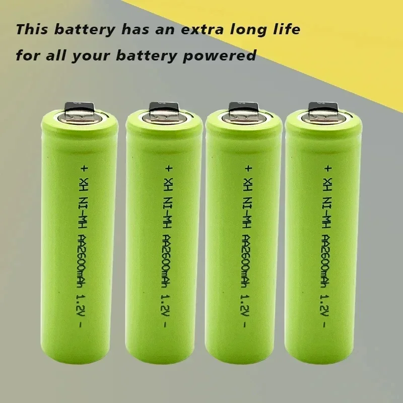 1.2V AA Rechargeable Battery, 2600mah, NI-MH Cell, Green Housing with Solder Tabs for Philips Electric Shaver, Razor, Toothbrush
1.2V AA Rechargeable Battery, 2600mah, NI-MH Cell, Green Housing with Solder Tabs for Philips Electric Shaver, Razor, Toothbrush