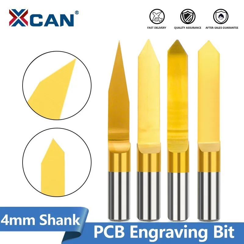 XCAN 4mm Shank PCB Carving Bit V Shape PCB Engraving Bit Cutter Titanium Coated Carbide Milling Cutter CNC Router Bit
XCAN 4mm Shank PCB Carving Bit V Shape PCB Engraving Bit Cutter Titanium Coated Carbide Milling Cutter CNC Router Bit