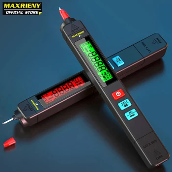 스마트 디지털 전압 검출기 테스터 표시기 전기 펜, DC AC 브레이크포인트, 비접촉 라이브 와이어 테스트, 전기기사 멀티미터