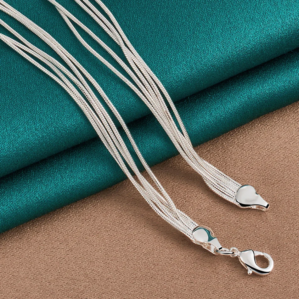 925 Sterling Silver Multi Snake Chain Ball Beads 18 Inch Charm Necklace For Women Wedding Party Gifts Fashion Jewelry 2 Mallzona S750517b8f20f4c629b3647eaa6a5dc45p 925 Sterling Silver Multi Snake Chain Ball Beads 18 Inch Charm Necklace For Women Wedding Party Gifts Fashion Jewelry Mallzona