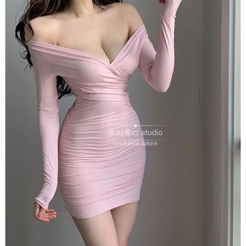 Autumn New Elegant Mature V-neck Cross High Waist Thin Skinny Hip Solid Long Sleeve Mini Dress Korean Sexy Women WK6H
Autumn New Elegant Mature V-neck Cross High Waist Thin Skinny Hip Solid Long Sleeve Mini Dress Korean Sexy Women WK6H