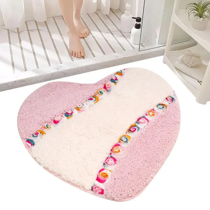 Cute Bath Mat Soft Absorbent Cute Heart Shaped Bath Mat For Bathroom Floor Non-Slip Front Door Rugs Home Supplies Accessories 
Cute Bath Mat Soft Absorbent Cute Heart Shaped Bath Mat For Bathroom Floor Non-Slip Front Door Rugs Home Supplies Accessories