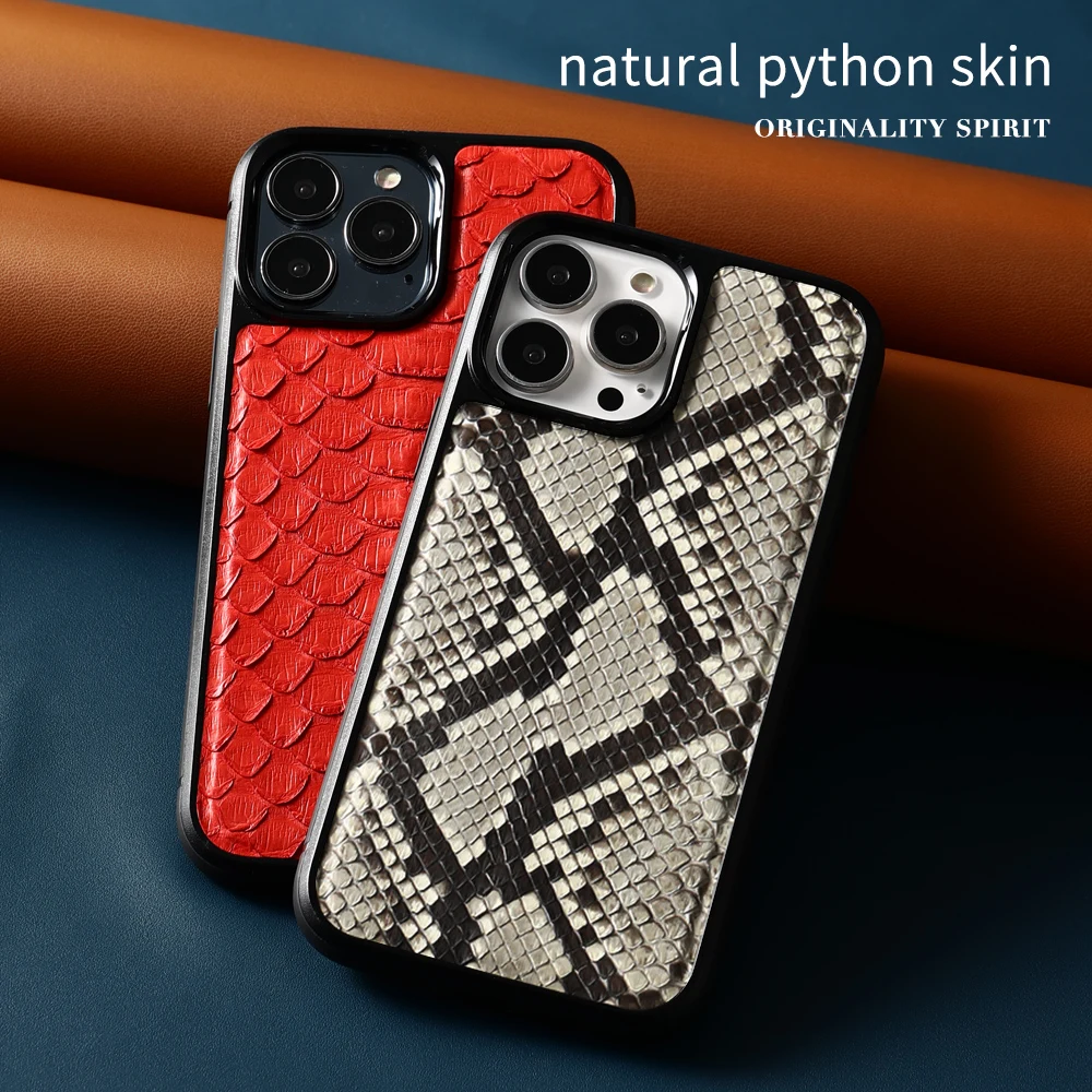 

LANGSIDI Heave Duty Protective Snake Case For Iphone 13 14 pro max 12 13 mini 11 12 pro max XS Genuine leather shockproof cover