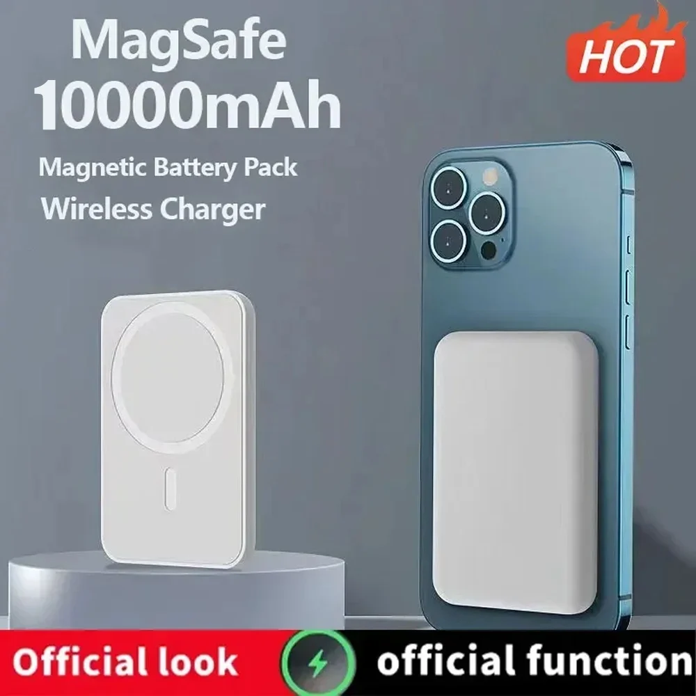 

Portable Macsafe Auxiliary Spare External Magnetic Battery Pack Power Bank Wireless Charger For iphone 12 13 14Pro Max Powerbank