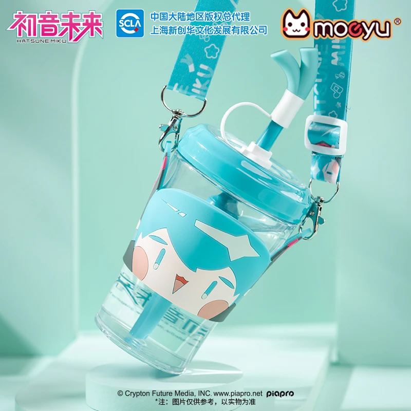 

Оригинальная соломенная бутылка для воды Hatsune Miku, чашки, портативные дорожные бутылки, чашки, креативная посуда для напитков с надписью «Vocaloid» из мультфильма, детский подарок Moeyu
