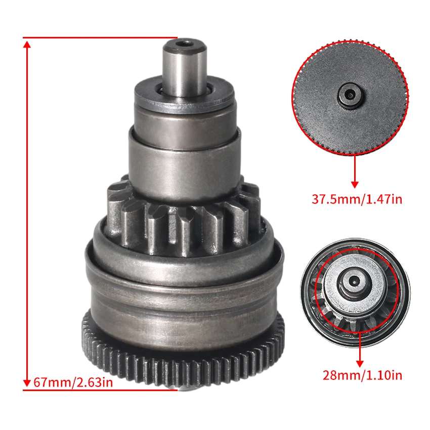 

CW Moto Starter Drive Bendix For Suzuki AD50 AE50 AG50 AJ50 AH50 AP50 AY50 UX50 AZ50 UF50 UX50W TR50 OEM：31370-22G00 31370-37B01