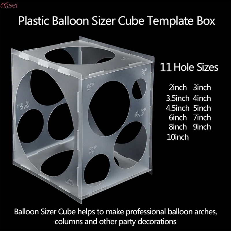 

11Holes Balloon Sizer Box 2-10inch Balloons Size Measurement Tool For Birthday Wedding Party Baloon Arch Column Ballon Decor