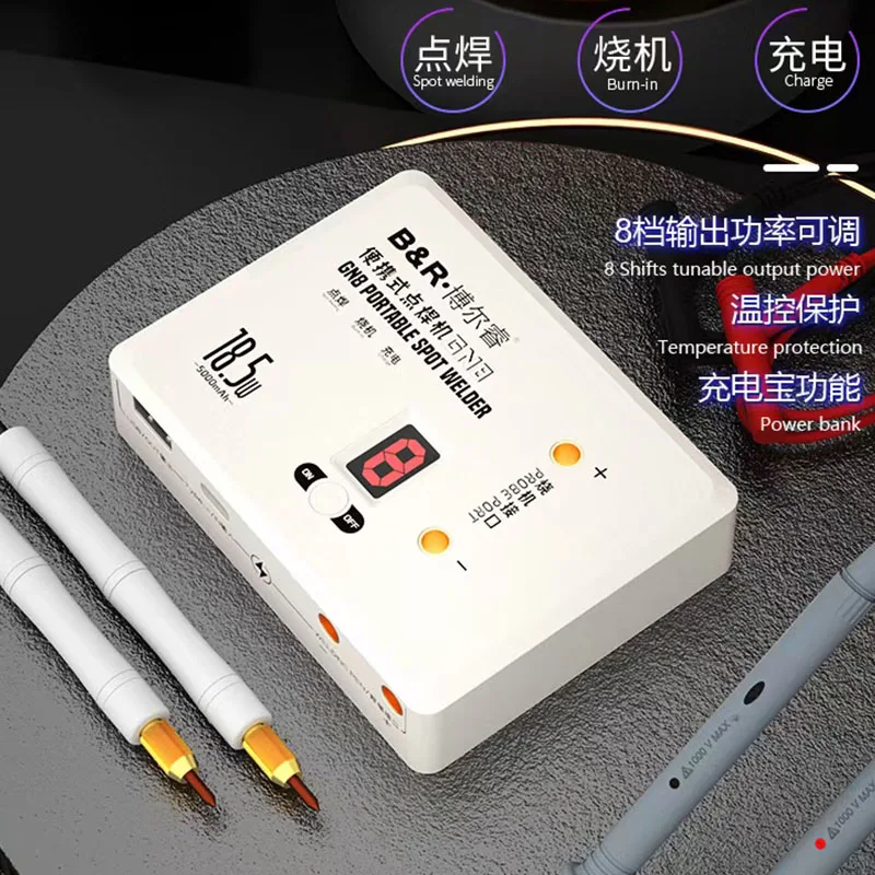 BOERUI Portable Spot Welder Handheld Mini DIY18650 Mobile Phone Lithium Battery Nickel Sheet 8 shifts tunable output power 
BOERUI Portable Spot Welder Handheld Mini DIY18650 Mobile Phone Lithium Battery Nickel Sheet 8 shifts tunable output power