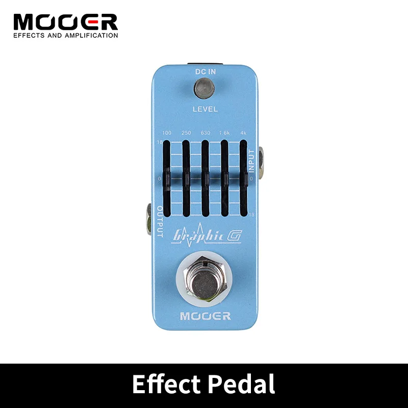 

MOOER Graphic G Mini Guitar Equalizer Effect Pedal 5-Band Graphic EQ True Bypass Full Metal Shell Guitar Accessories