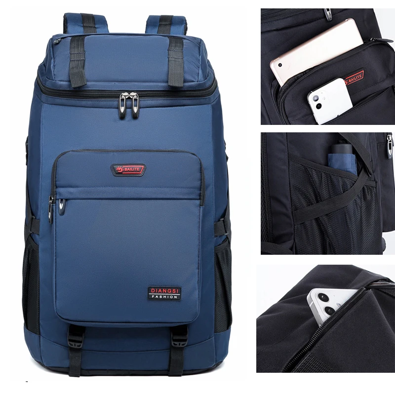 60 80L Waterproof Men's Backpack Unisex Travel Sports Pack hiking Mountaineering Hiking Climbing Camping For Male Women Female
60 80L Waterproof Men's Backpack Unisex Travel Sports Pack hiking Mountaineering Hiking Climbing Camping For Male Women Female