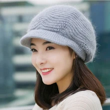 New Winter Women Rabbit Fur Hat Warm Wool Knitted Plush Crochet Bonnet Mom Cap Gifts Fleece Hat beret
New Winter Women Rabbit Fur Hat Warm Wool Knitted Plush Crochet Bonnet Mom Cap Gifts Fleece Hat beret