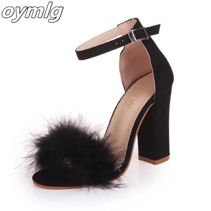 Ankle Strap High Heels Faux Fluffy Rabbit Fur Women Sandals 2020 Thick High Heel Party Wedding Summer Lady Shoes s118
Ankle Strap High Heels Faux Fluffy Rabbit Fur Women Sandals 2020 Thick High Heel Party Wedding Summer Lady Shoes s118