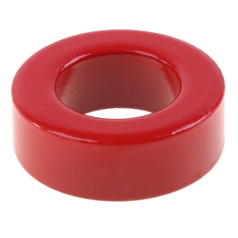 T157-2 Iron Ferrite Toroid 40*24*14.5 mm For Inductors Iron powder Red Ring Low permeability
T157-2 Iron Ferrite Toroid 40*24*14.5 mm For Inductors Iron powder Red Ring Low permeability