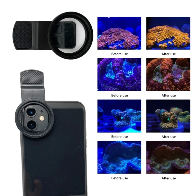 

Cellphone Camera Lens Filters Coral Macro Lens Filter Universal Mobile Phone Coral Lens Kits for Aquarium Fish DropShipping