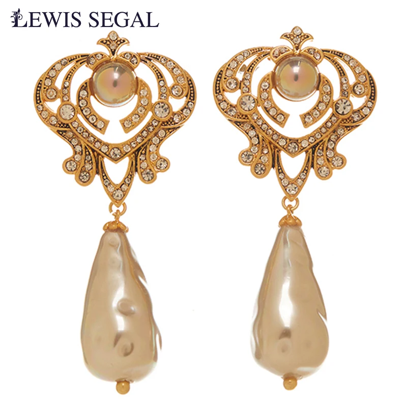 LEWIS SEGAL Large Teardrop Pearl Openwork Stud Earrings for Women Luxury Medieval Court Design Fine Jewelry 18K Gold Plated
LEWIS SEGAL Large Teardrop Pearl Openwork Stud Earrings for Women Luxury Medieval Court Design Fine Jewelry 18K Gold Plated