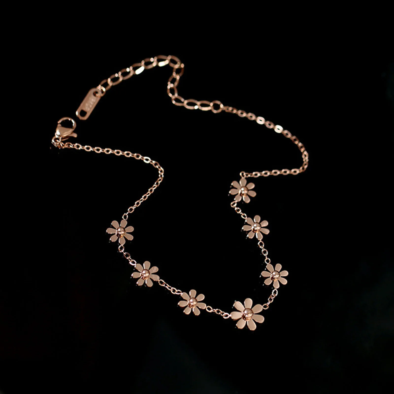 Stylish Stainless Steel Flower Link Chain Anklet Gold Color Summer Beach Anklets On Foot For Women Jewelry 21cm(8 2/8") Long,1PC
Stylish Stainless Steel Flower Link Chain Anklet Gold Color Summer Beach Anklets On Foot For Women Jewelry 21cm(8 2/8") Long,1PC