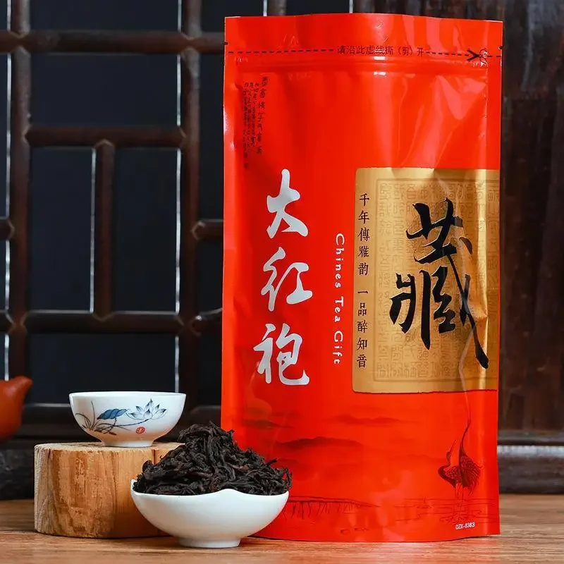

Premium Chinese 250G 500G Dahongpao Wuyi rock Tea da hong pao oolong original leaves Black Red Tea oolong tea in bags