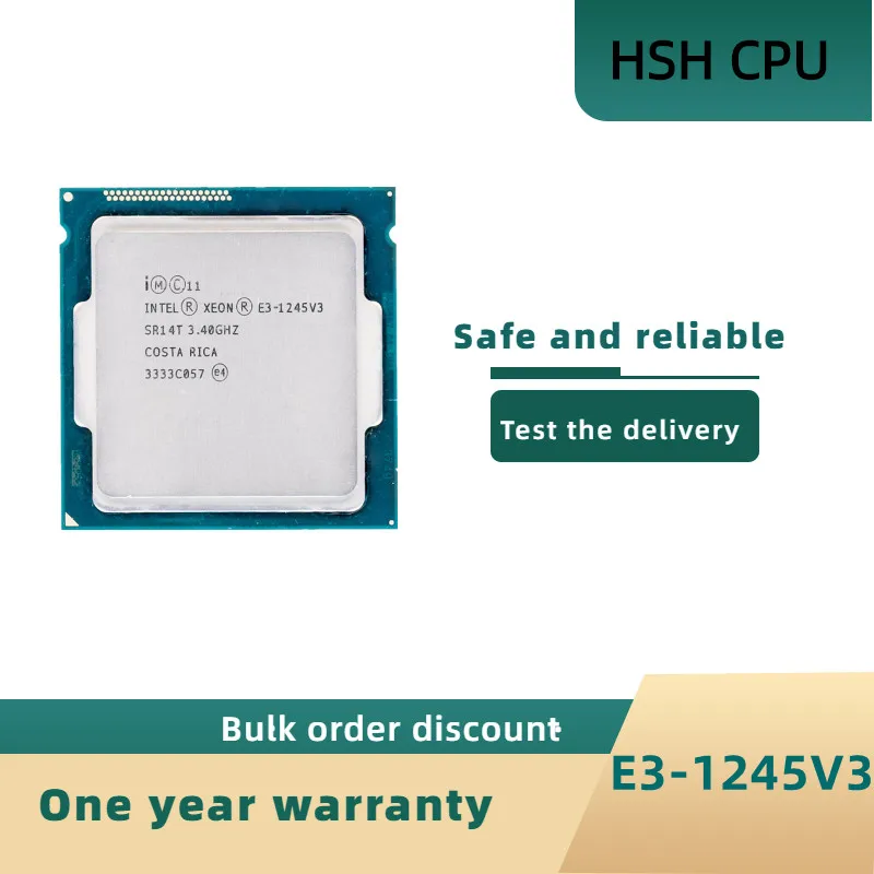 

Intel Xeon E3-1245 v3 E3 1245v3 E3 1245 v3 3.4 GHz Used Quad-Core Eight-Thread CPU Processor 8M 84W LGA 1150