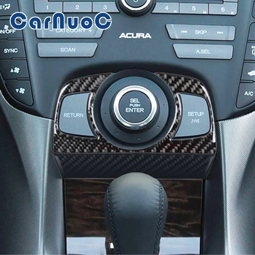 

Car Stickers For Honda Acura TL 2009-2014 SEL PUSH ENTER Button Decorative Accessories Auto Carbon Fiber Interior Cover Trim