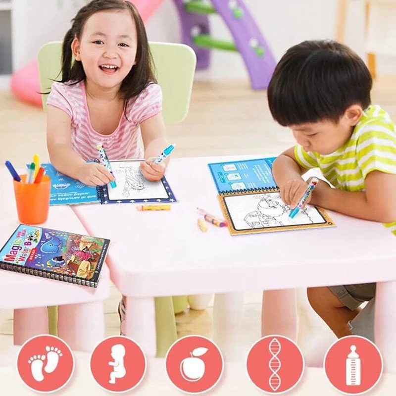 Water Coloring Book Magic Colourful Drawing Books for Kids Reusable Graffiti Magical Book Baby Early Education Montessori Toys
Water Coloring Book Magic Colourful Drawing Books for Kids Reusable Graffiti Magical Book Baby Early Education Montessori Toys