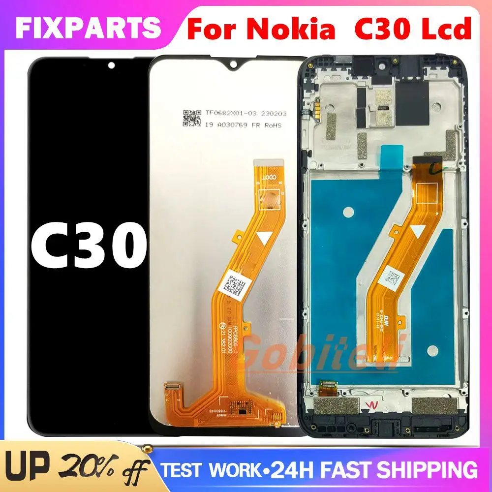 For Nokia C30 LCD Display Touch Screen Digitizer Assembly TA-1377 TA-1369 TA-1360 Screen Replacement Repair parts
For Nokia C30 LCD Display Touch Screen Digitizer Assembly TA-1377 TA-1369 TA-1360 Screen Replacement Repair parts