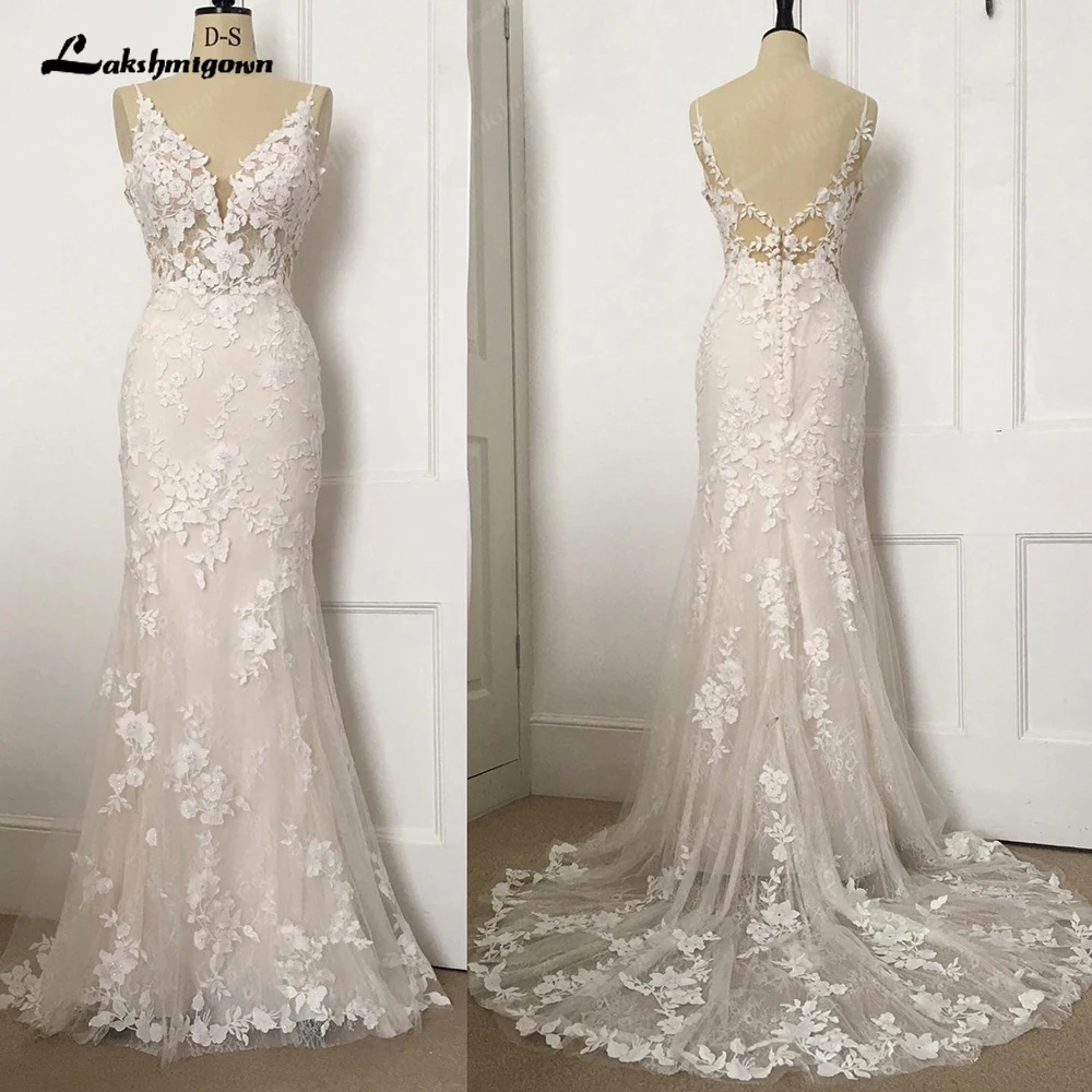 Lakshmigown Boho Lace Mermaid Wedding Gowns 2024 Hochzeitskleider Crepe Satin Sexy Beach Bridal Dresses Lace Appliques
Lakshmigown Boho Lace Mermaid Wedding Gowns 2024 Hochzeitskleider Crepe Satin Sexy Beach Bridal Dresses Lace Appliques