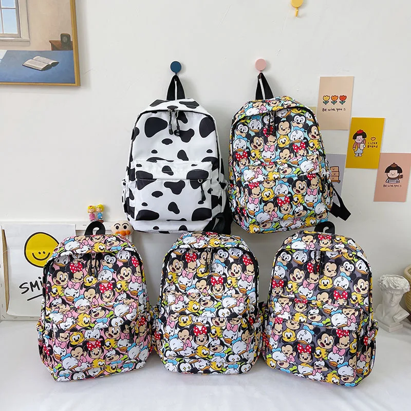 

New Arrive Children Cartoon Korean Version TSUM Backpack Cute Mickey Minnie Mouse Boy and Girl Fashion Travel Bags 5-7Y