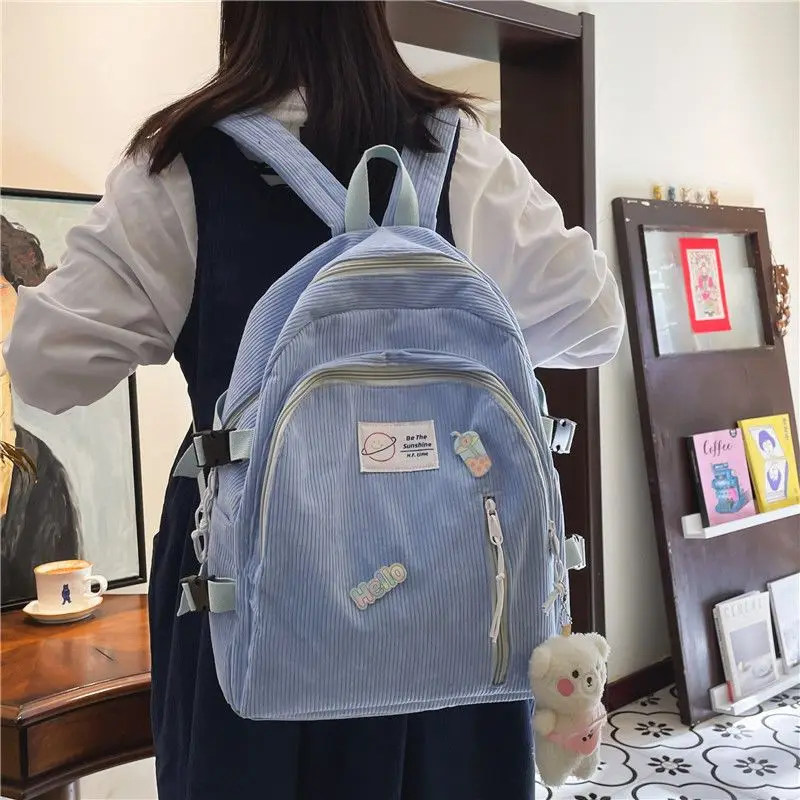 Fashion Women Backpack Male Laptop Bags Mochila For Teenager Girls Backpacks Simple Corduroy College Schoolbag Travel Rucksack
Fashion Women Backpack Male Laptop Bags Mochila For Teenager Girls Backpacks Simple Corduroy College Schoolbag Travel Rucksack
