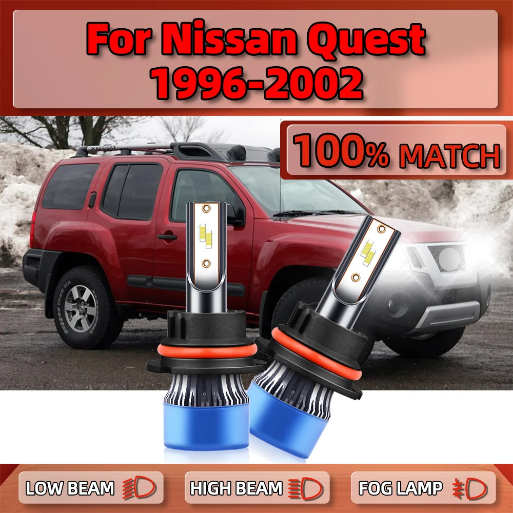 

2Pcs 120W LED Headlight Bulbs 20000LM CSP Chips Auto Lamps 12V 6000K White For Nissan Quest 1996 1997 1998 1999 2000 2001 2002