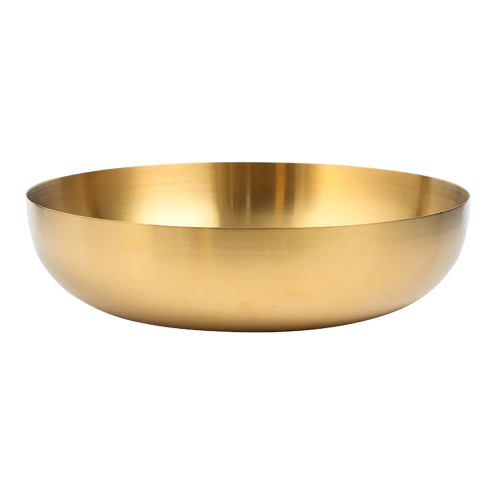 

24cm Stainless Steel Fruit Salad Bowls Soup Rice Noodle Ramen Bowl Kitchen Tableware Utensils Food Container Mixing Bowls