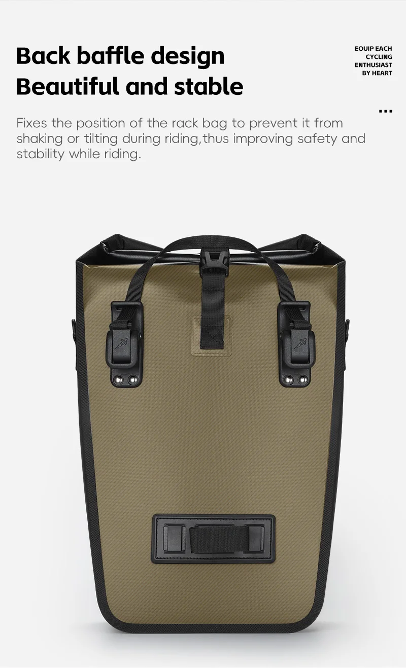 WEST BIKING Waterproof Bicycle Rear Bag 25L Large Capacity Luggage Rack Side Bag Expandable Cycling Travel Bag Men Shoulder Bag WEST BIKING Waterproof Bicycle Rear Bag 25L Large Capacity Luggage Rack Side Bag Expandable Cycling Travel Bag Men Shoulder Bag