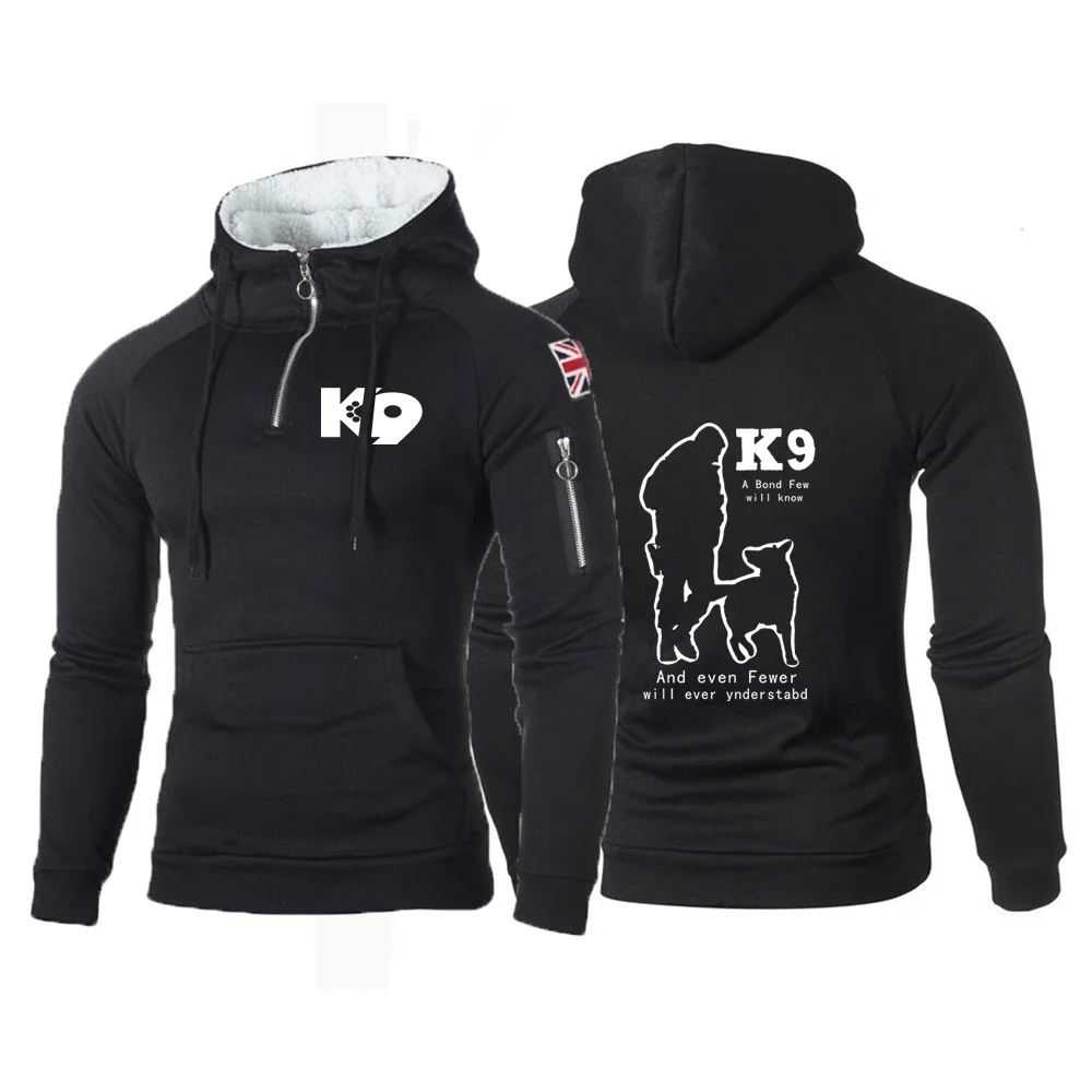 

TRAINER K9 Team K9 Unit Malinois 2023 New Man Solid Color Cotton Fitness Hoodie High Quality Simplicity Slim Sports Runing Coat