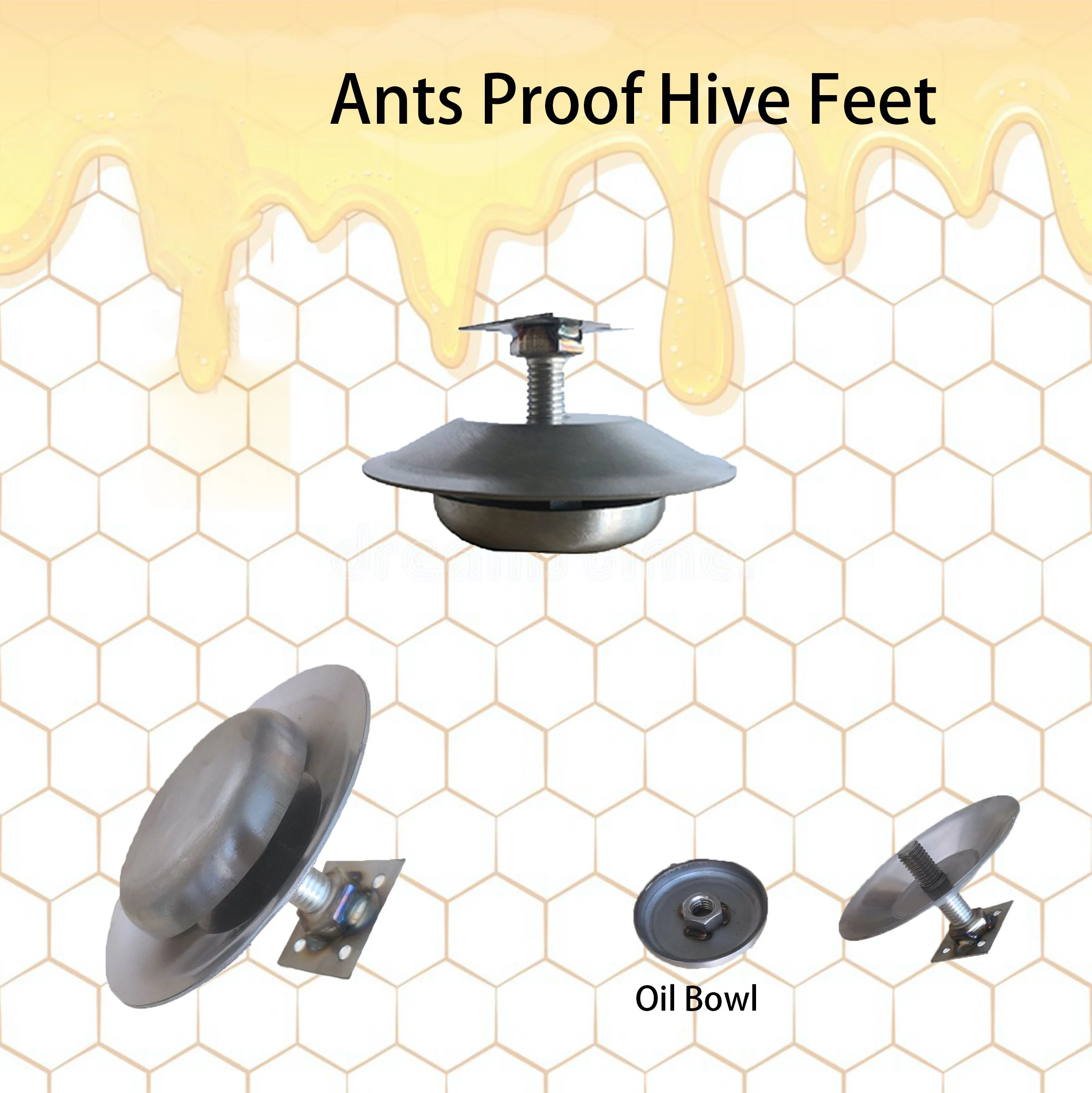 

4PCS/Set Ant Proof Hive Feet Stainless Steel Beehive Base Beekeeping Beehive Stand for Beekeeper