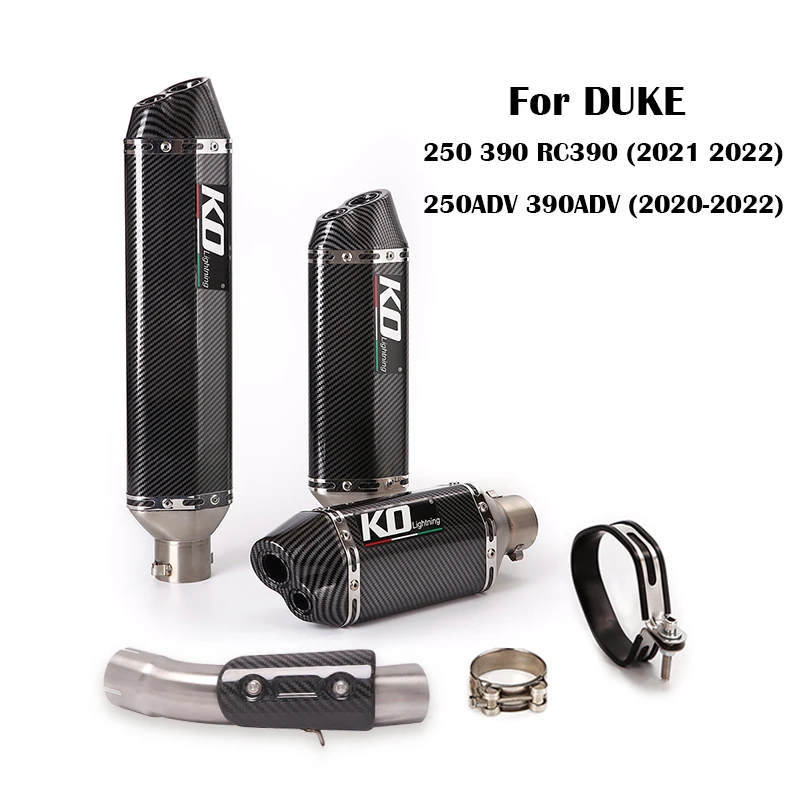 

Slip On Exhaust System Motorcycle Muffler Tail Escape Tip DB Killer Mid Link Tube Modified For Duke 250 390 RC390 250ADV 390ADV