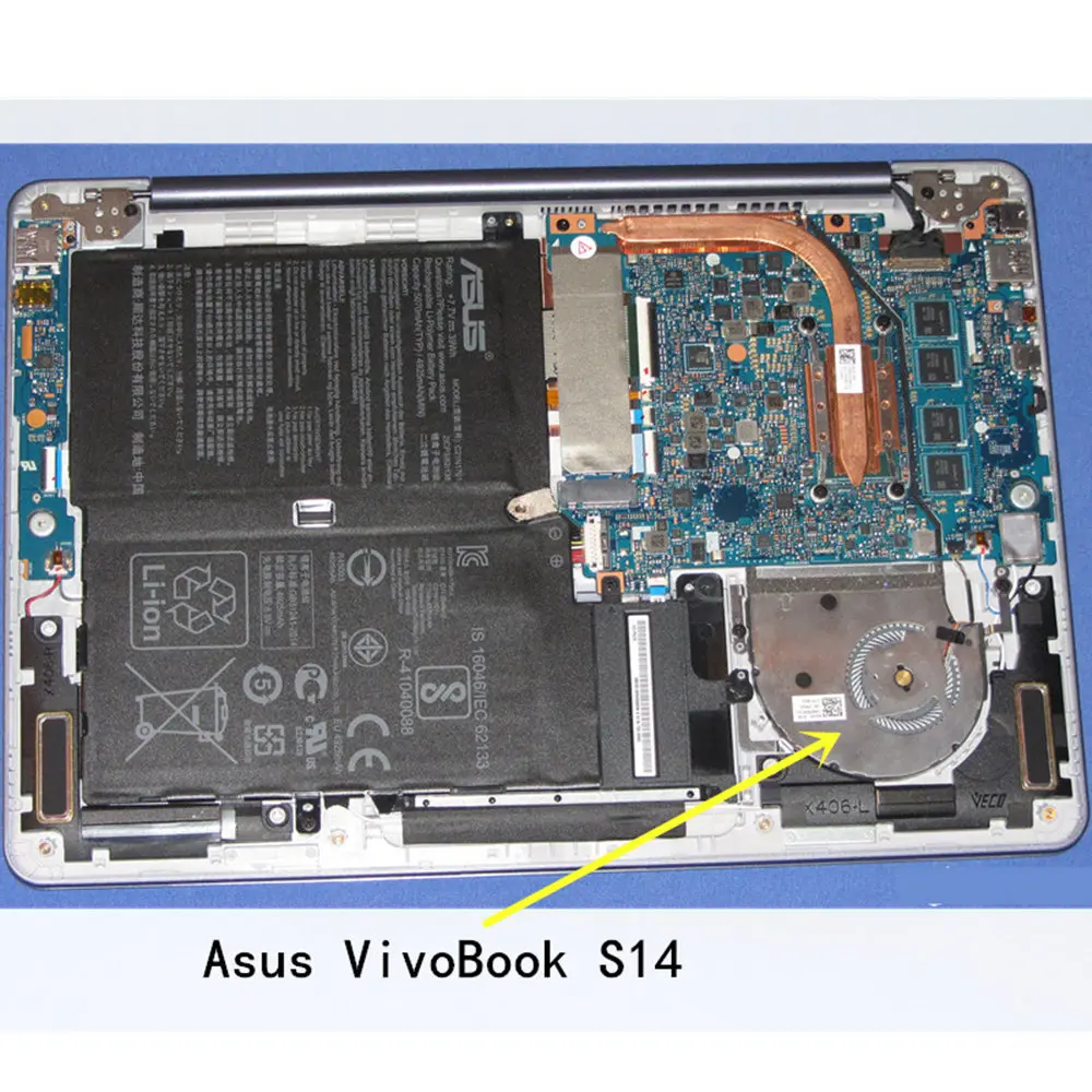 New laptop CPU cooling fan Cooler for Asus VivoBook S14 S406U S406UA V406U V406UA X406UAR 13NB0FX0M02211 ND55C45-17C02 New laptop CPU cooling fan Cooler for Asus VivoBook S14 S406U S406UA V406U V406UA X406UAR 13NB0FX0M02211 ND55C45-17C02