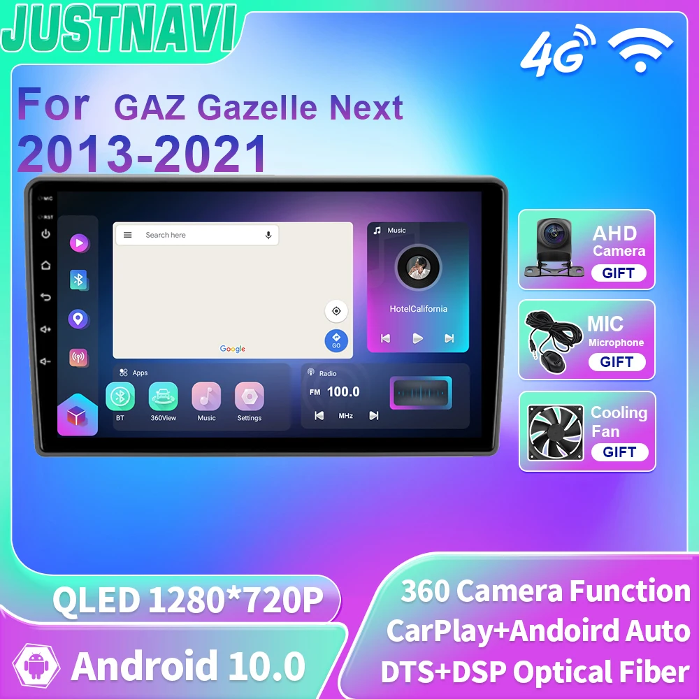 

JUSTNAVI QLED For GAZ Gazelle Next 2013-2021 Android 10 Car Radio Multimedia Video Player GPS Navigation Stereo Carplay DSP DVD