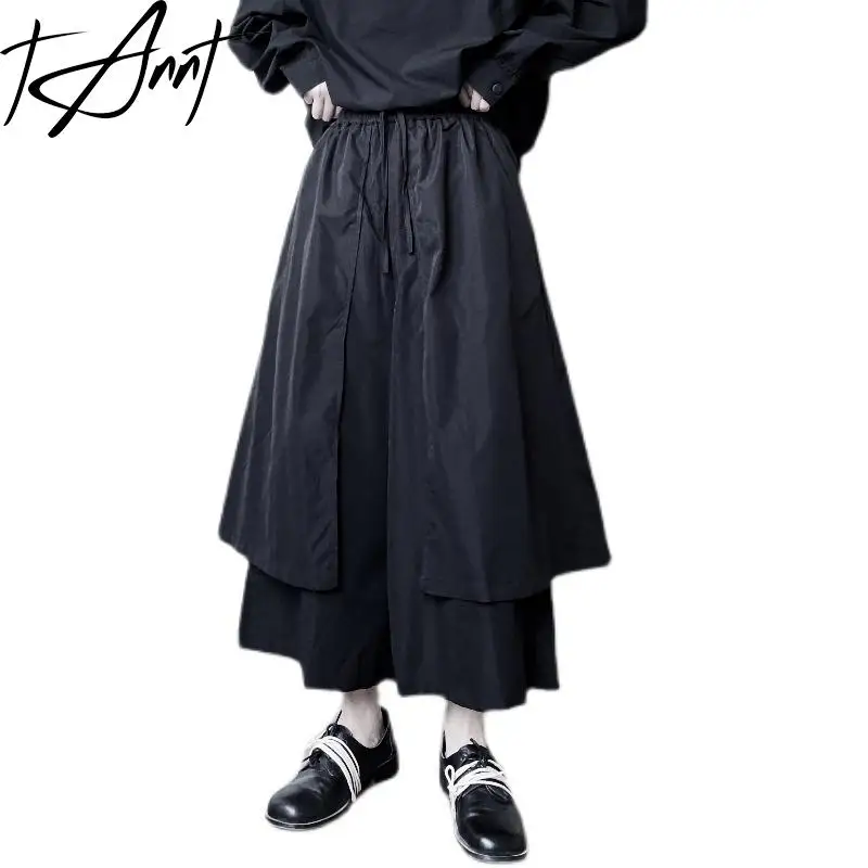 Tannt Women Pant Asymmetry Fake Two Black Wide Leg Pants Irregular Fashion Casual Ankle-Length Pants For Women 2023 New
Tannt Women Pant Asymmetry Fake Two Black Wide Leg Pants Irregular Fashion Casual Ankle-Length Pants For Women 2023 New