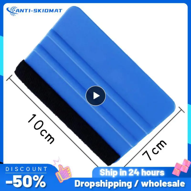 

1PCS Blue Red Yellow Squeegee Felt Edge Scraper Car Decals Vinyl Wrapping & Tint Tools Plastic Soft Wrapping Spatula Tool