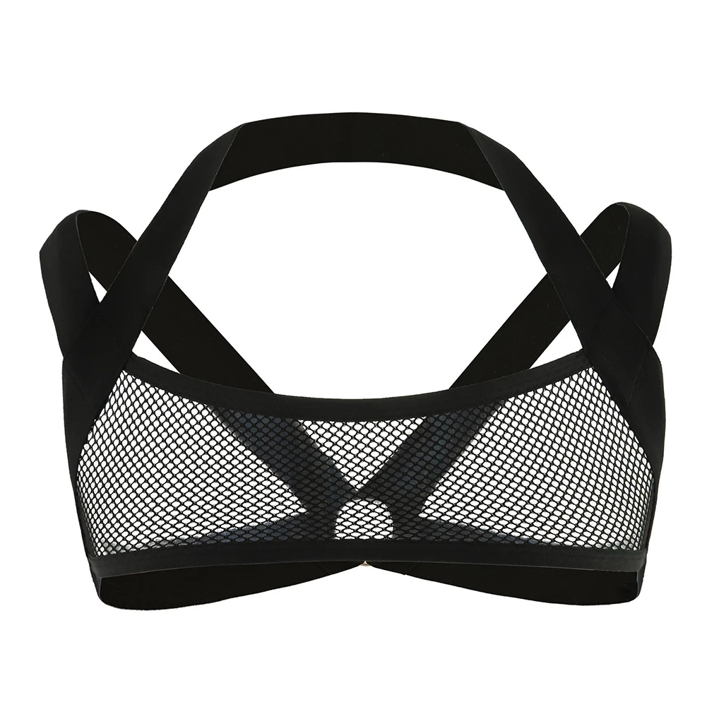 Mens Tops Rainbow Colors Men's Crop Top with Chest Harness Belt and See Through Mesh Design for Clubbing Night
Mens Tops Rainbow Colors Men's Crop Top with Chest Harness Belt and See Through Mesh Design for Clubbing Night