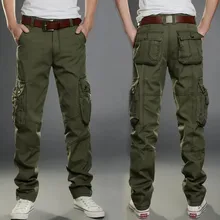 Multi-Pocket Mens Casual Pants Military Tactical Joggers Cargo Pants Outdoor Hiking Trekking Sweatshirt Hip Hop Bottom