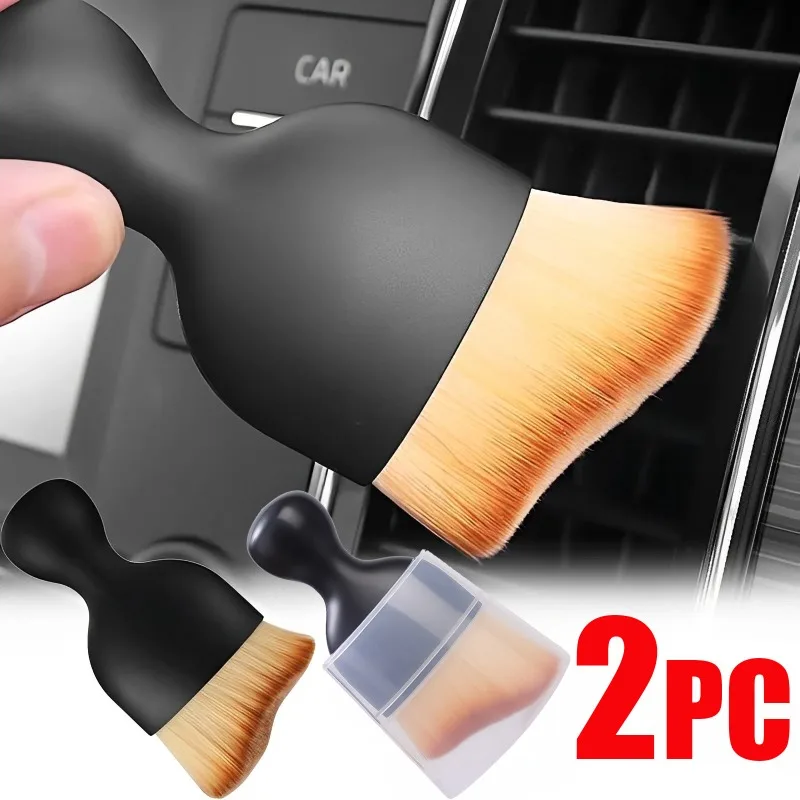 

2/1pcs Car Interior Cleaning Brush with Cover Air Vent Detail Clean Tools Crevice Dusting Removal Brushes Washing Accessories