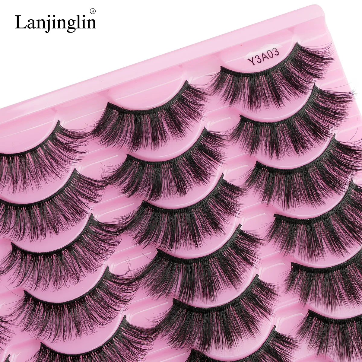 3/20/21Pairs False Eyelashes Wispy Lashes Dramatic Thick Fake Eyelashes Faux 3D Mink Fluffy Strip False Lashes Pack Makeup Tools 10 S75382c63c6b8459783c9f843f650e45bt