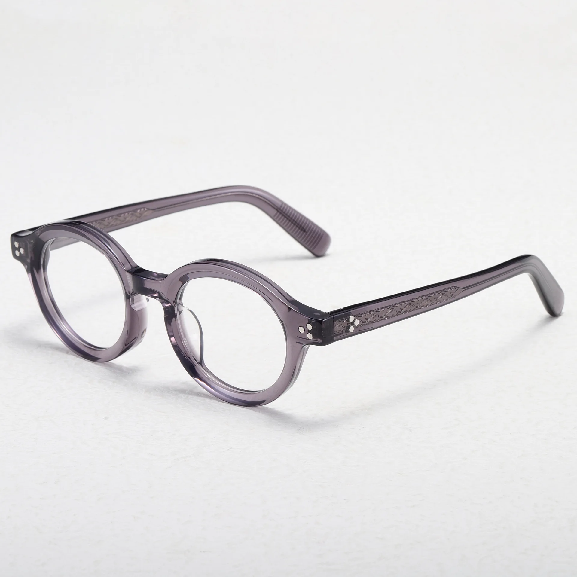

Optical Eyeglasses For Men Women Retro Designer TVR OBJ Fashion Round Acetate Fiberglass Frames European and American Style