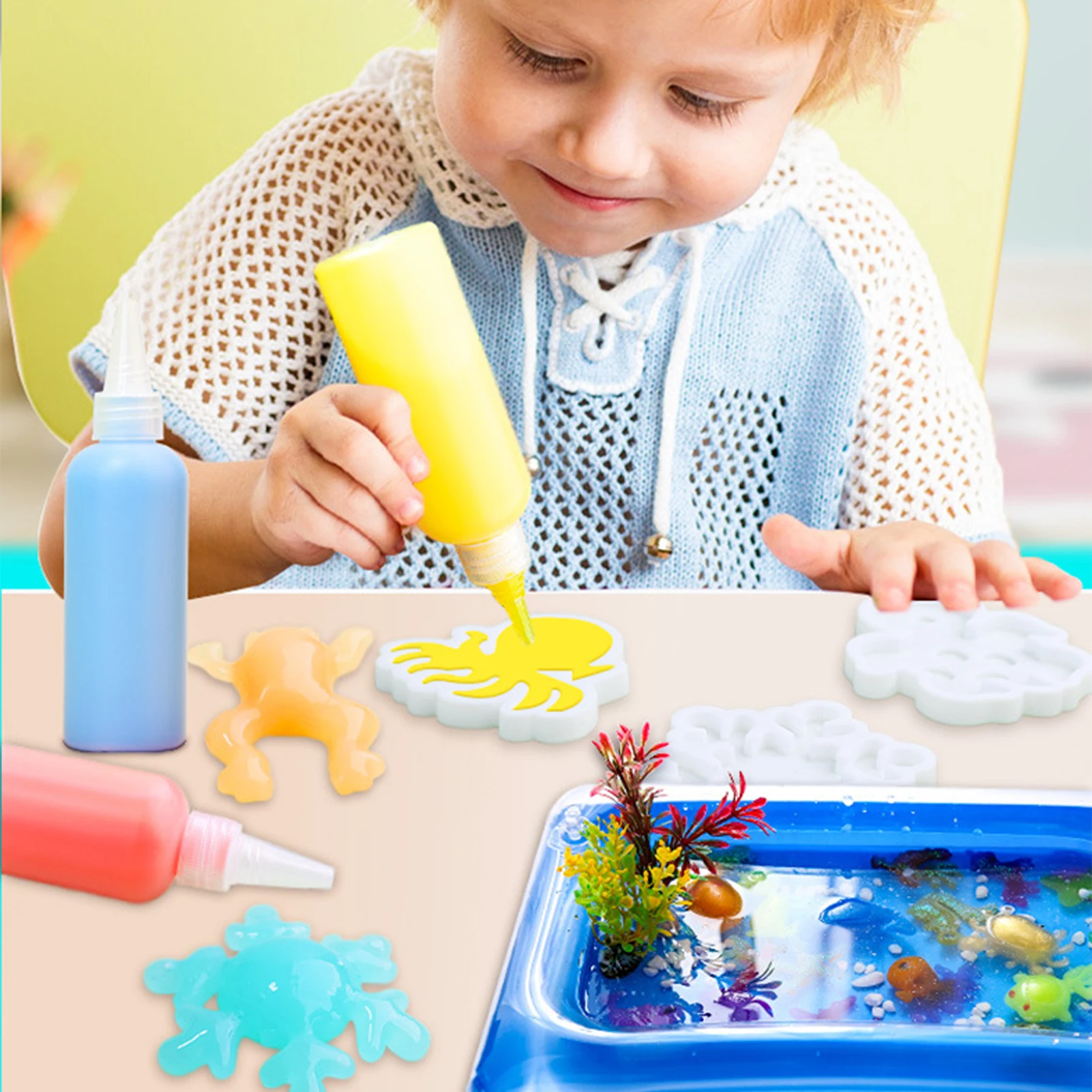 Magic Water Diy Sea Creature Colorful Toys Figures Creative Diy Magic Water Elf Toy Handmade Kit For Visual Cognitive Hands-on 
Magic Water Diy Sea Creature Colorful Toys Figures Creative Diy Magic Water Elf Toy Handmade Kit For Visual Cognitive Hands-on