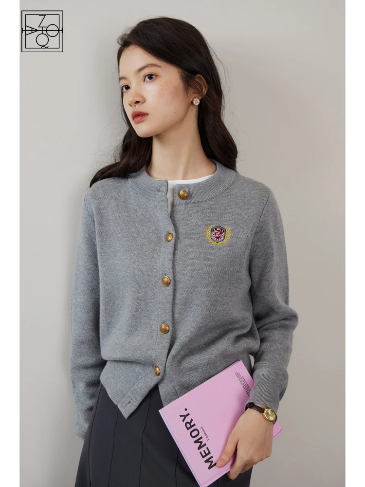 ZIQIAO British Senior Academy Wind Cardigan for Women Autumn Chic Sense Retro Long-sleeved Short Round-neck Sweater Top Female
ZIQIAO British Senior Academy Wind Cardigan for Women Autumn Chic Sense Retro Long-sleeved Short Round-neck Sweater Top Female