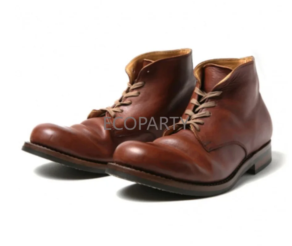 New Style Short Fashion Personality Belt Buckle Thick Heel Round Head Daily Front Lace Up Men's Brown Martin Boots Size 38-48
New Style Short Fashion Personality Belt Buckle Thick Heel Round Head Daily Front Lace Up Men's Brown Martin Boots Size 38-48
