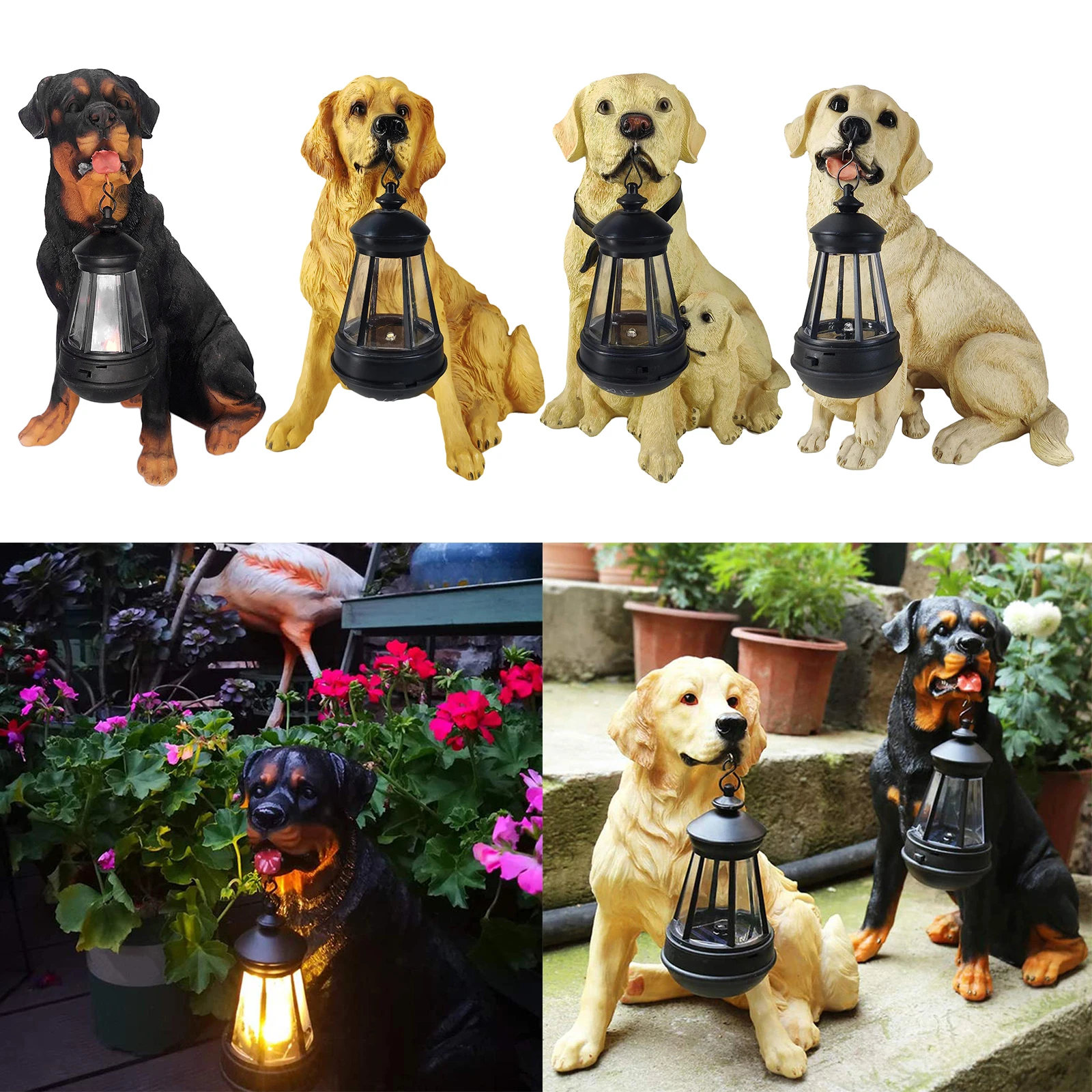 

Lampu Hias Taman Surya Lamp Luar Ruangan Anjing Hidup Untuk Halaman Rumput Patio Jalur Ornamen Dekorasi Patung arden accessories