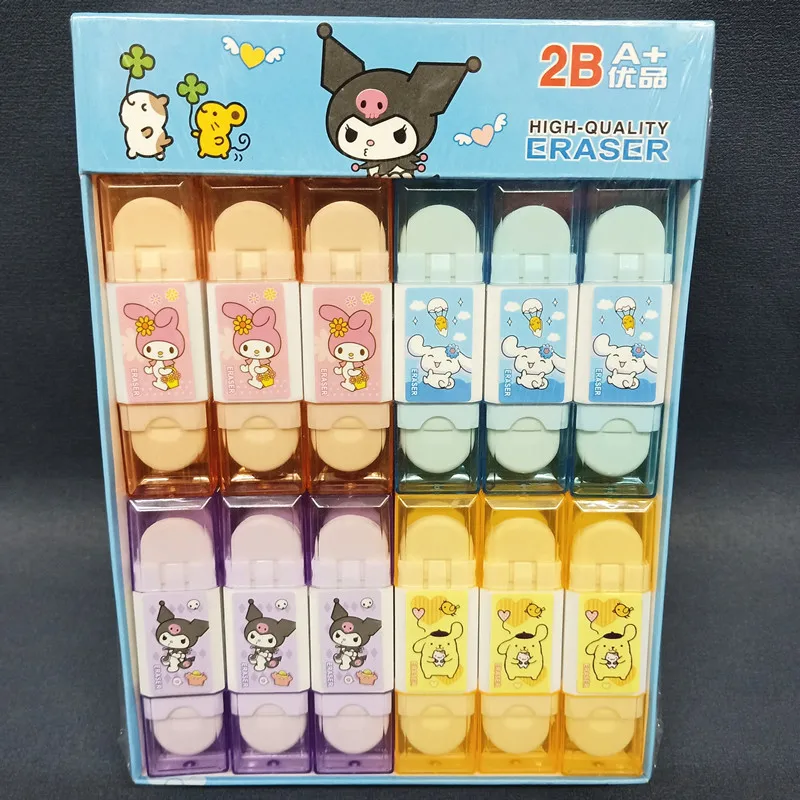 

New Sanrio Rubber Eraser Anime My Melody Kuromi Cinnamoroll Student Pencil Erasers Stationery Kid School Supplies Student Prizes